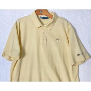 The Masters Golf Polo Shirt Men XL Yellow PIMA Cotton Masters Collection